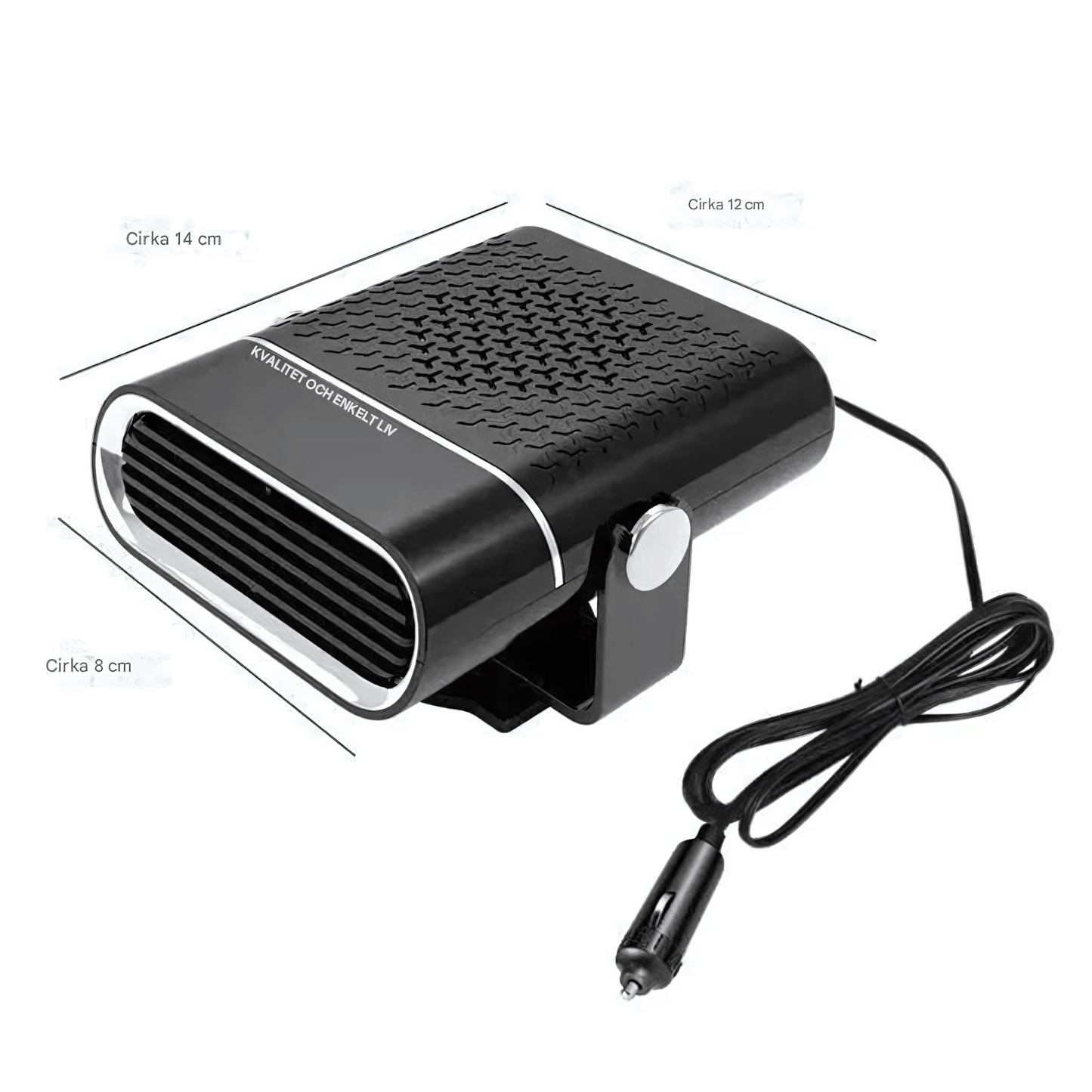 HeatMate – Bærbar bilvarmer med tining og fjerning av dugg for 12V/24V