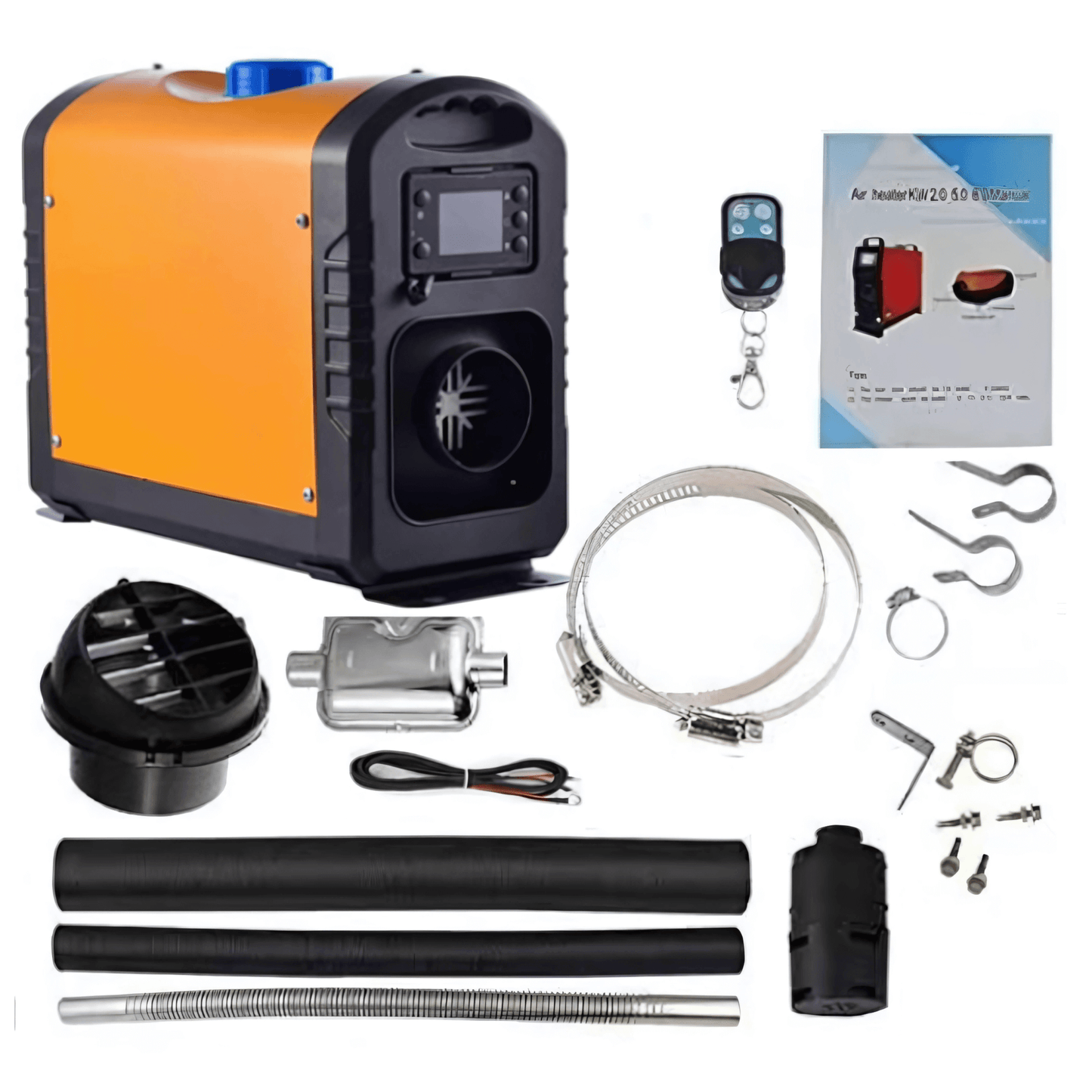 HeatPort – Dieselvarmer 5KW 12V med LCD og fjernkontroll for bil, bobil, båt og campingvogn