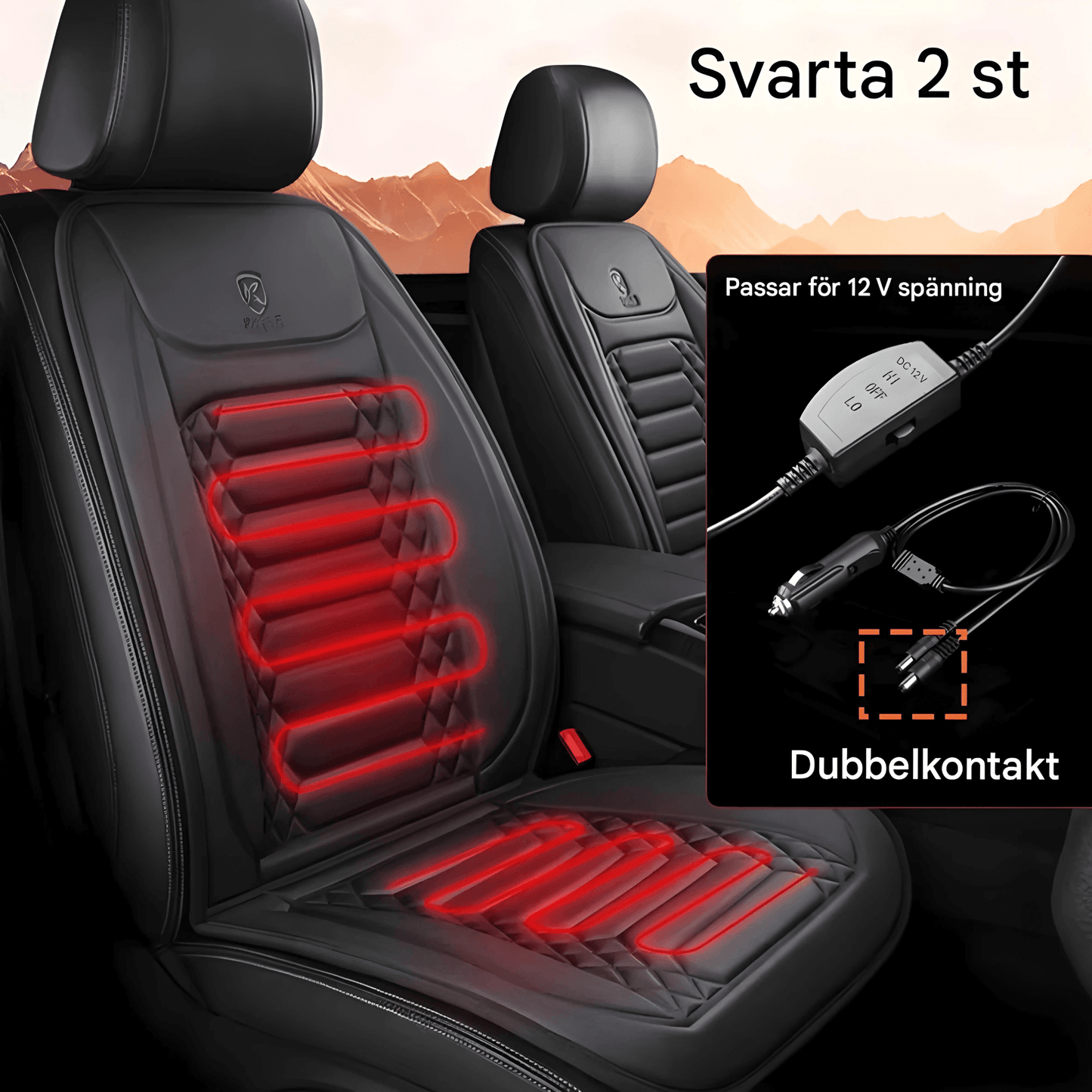 ThermaCush – Oppvarmet bilsetetrekk med rask oppvarming og justerbar temperatur for kalde vinterdager