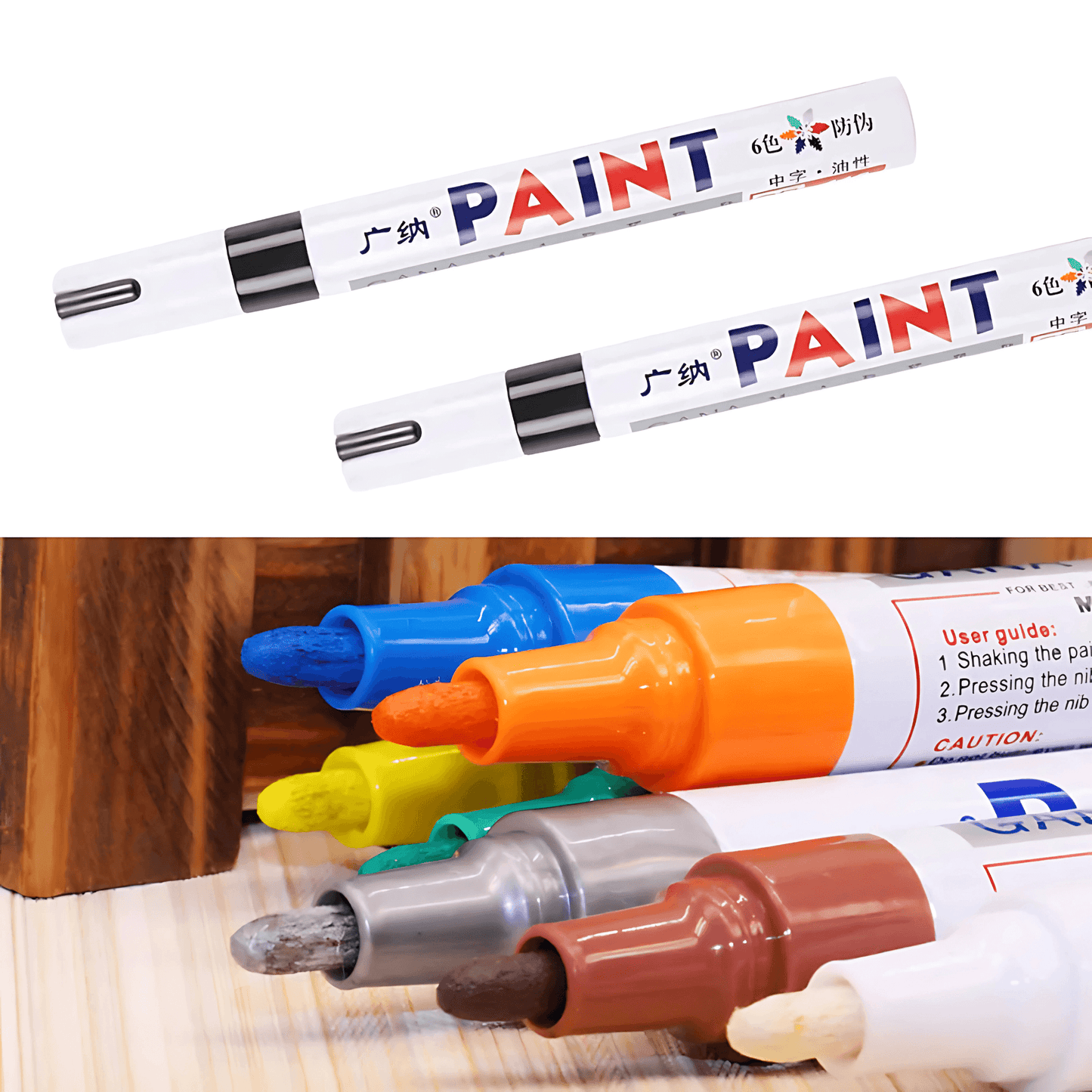 PaintMark - Dekkutskjæringspenn | Vanntett maling- og dekkmerkingspenn for metall, gummi og glass