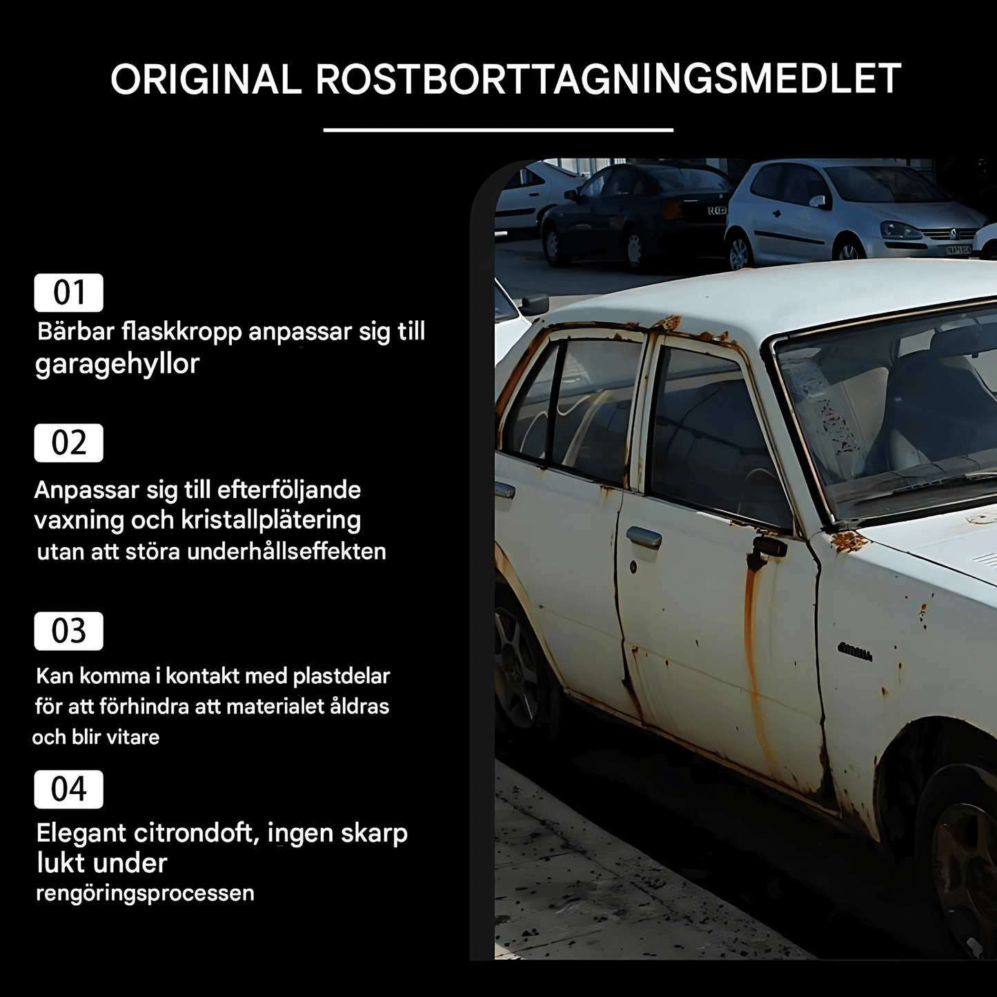 IronFade - Rustfjerningsspray for biler og verktøy | Metallrengjøring uten sliping