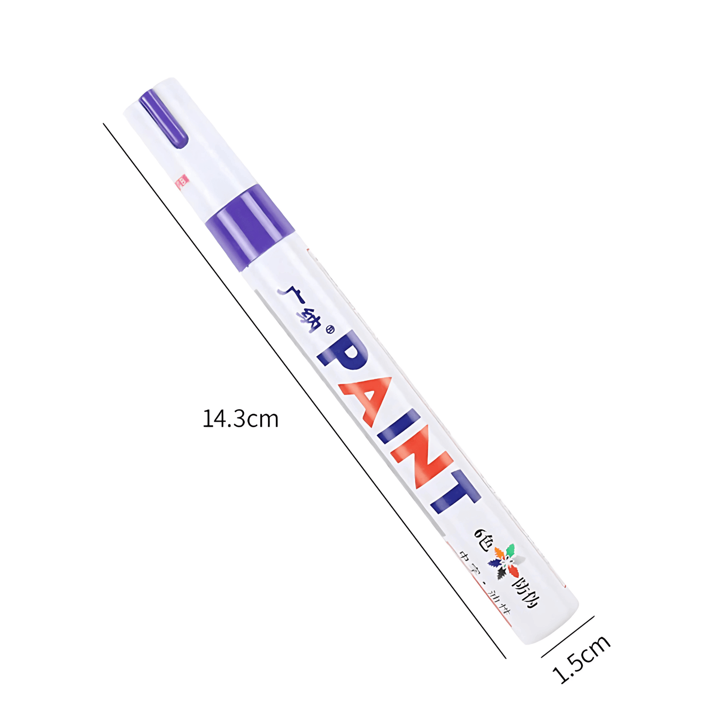 PaintMark - Dekkutskjæringspenn | Vanntett maling- og dekkmerkingspenn for metall, gummi og glass