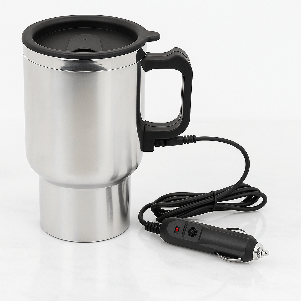 CarBrew - 12V elektrisk termokrus 450ml for bil, kaffe og te på farten
