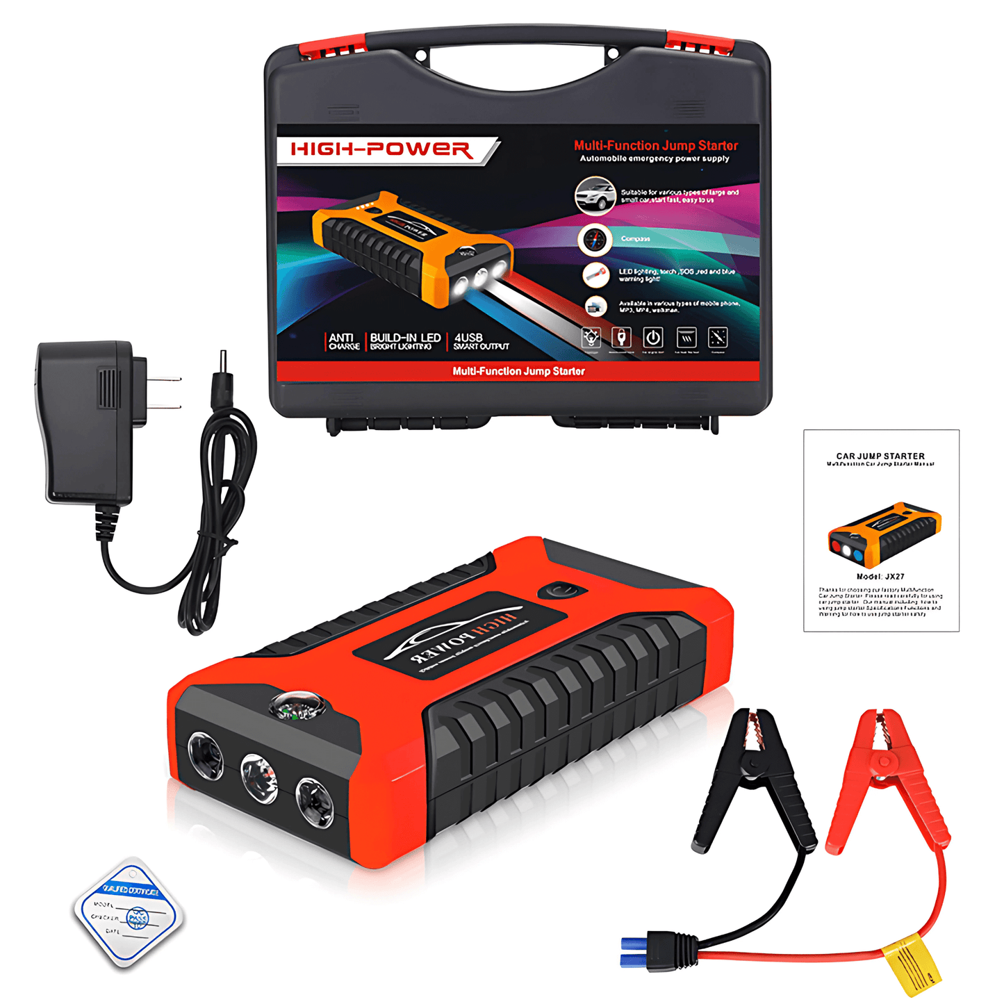 PowerBoost – Bærbar jumpstarter, powerbank og LED-belysning med 99 800 mAh kapasitet