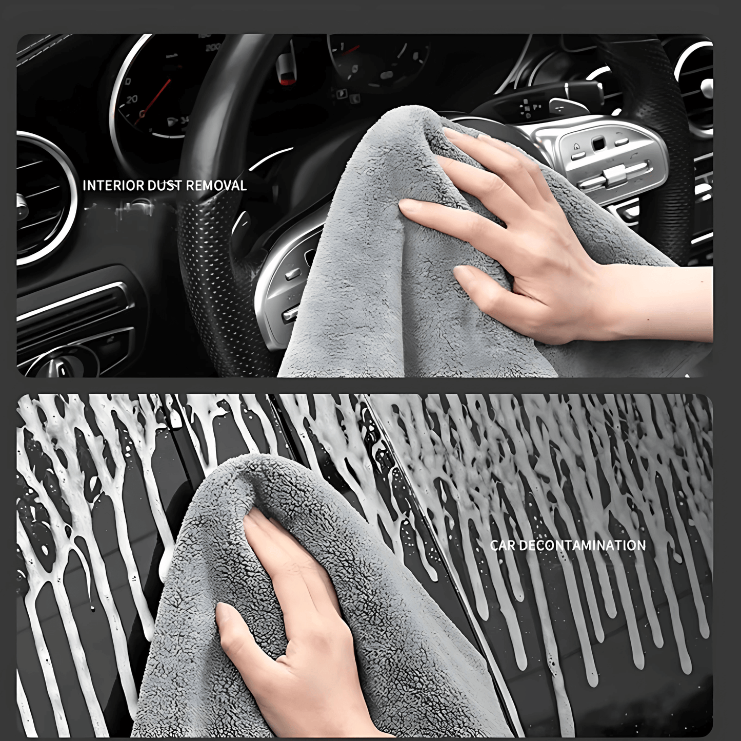 GlossFiber Towel - Premium mikrofiberduk för bilvård och rengöring | stark uppsugningsförmåga