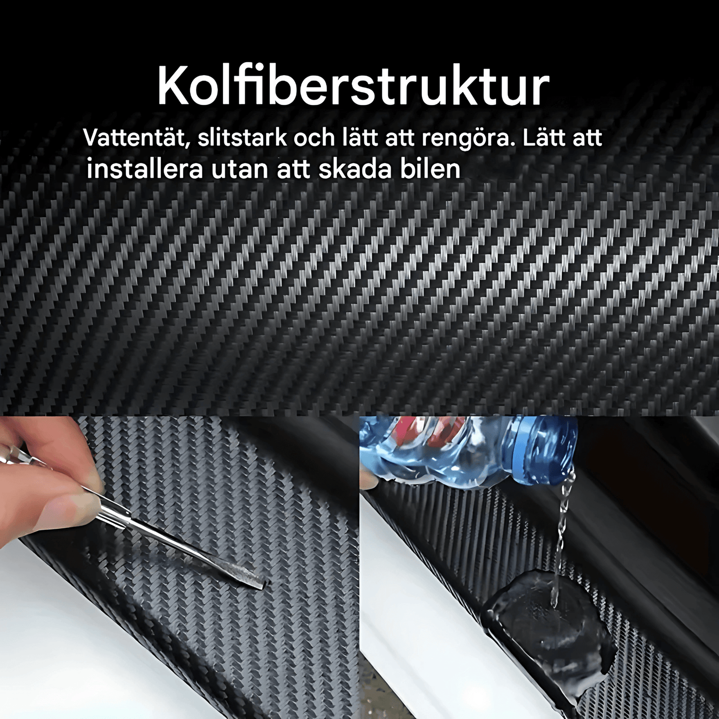 ShieldWrap – Beskyttelsestape i karbonfiber for bil | Matt nanofilm for dører, terskler og speil
