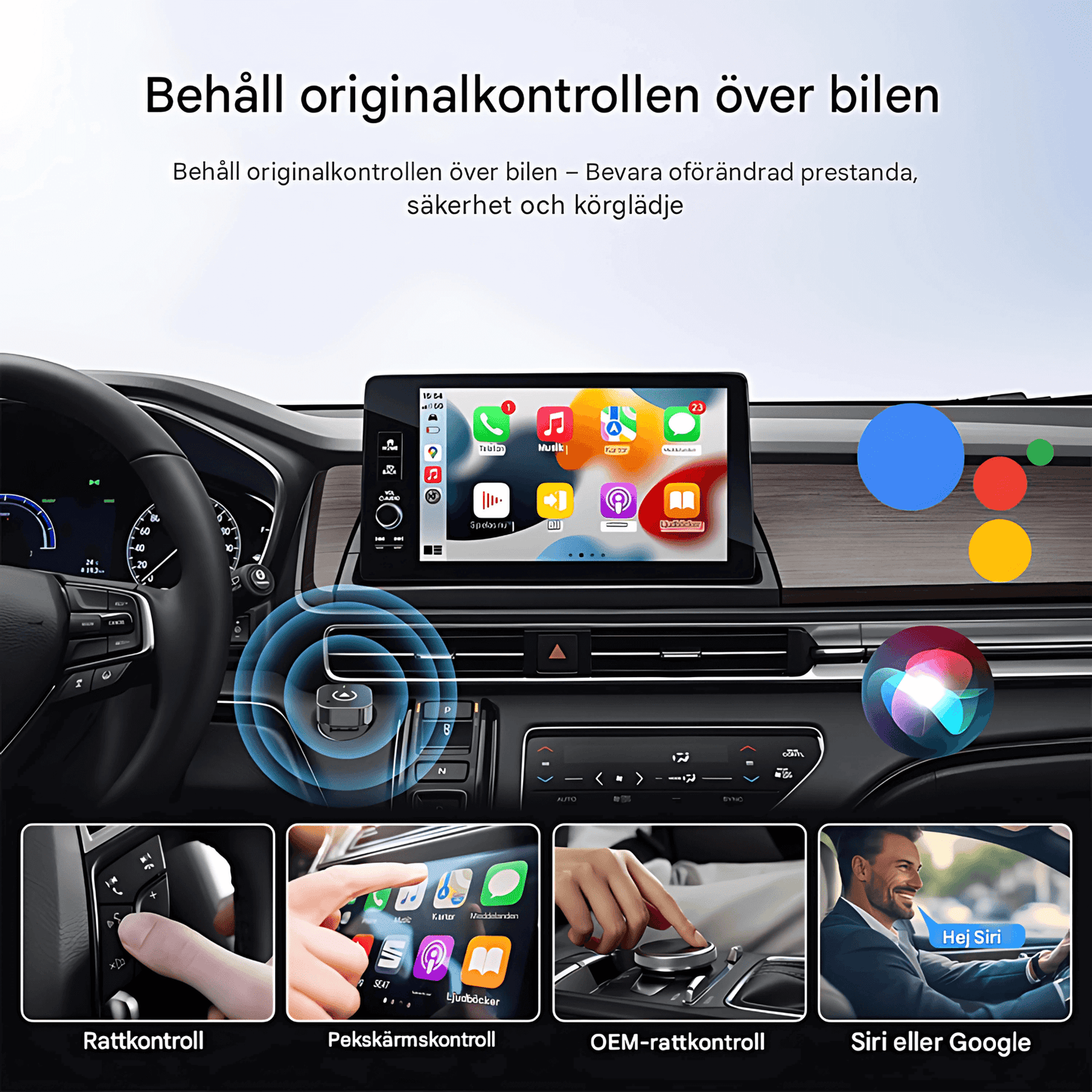 AutoLink 2.0 – Trådløs adapter | Gjør din kablede CarPlay om til trådløs CarPlay og Android Auto