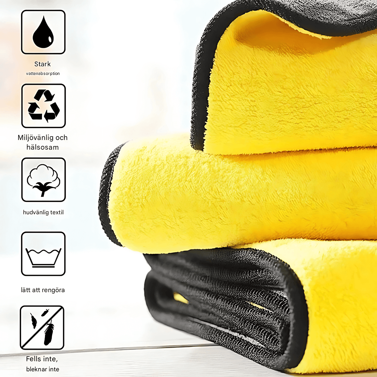 VelvaCloth – mikrofiberklut | Superabsorberende bilklut for skånsom vask og tørking