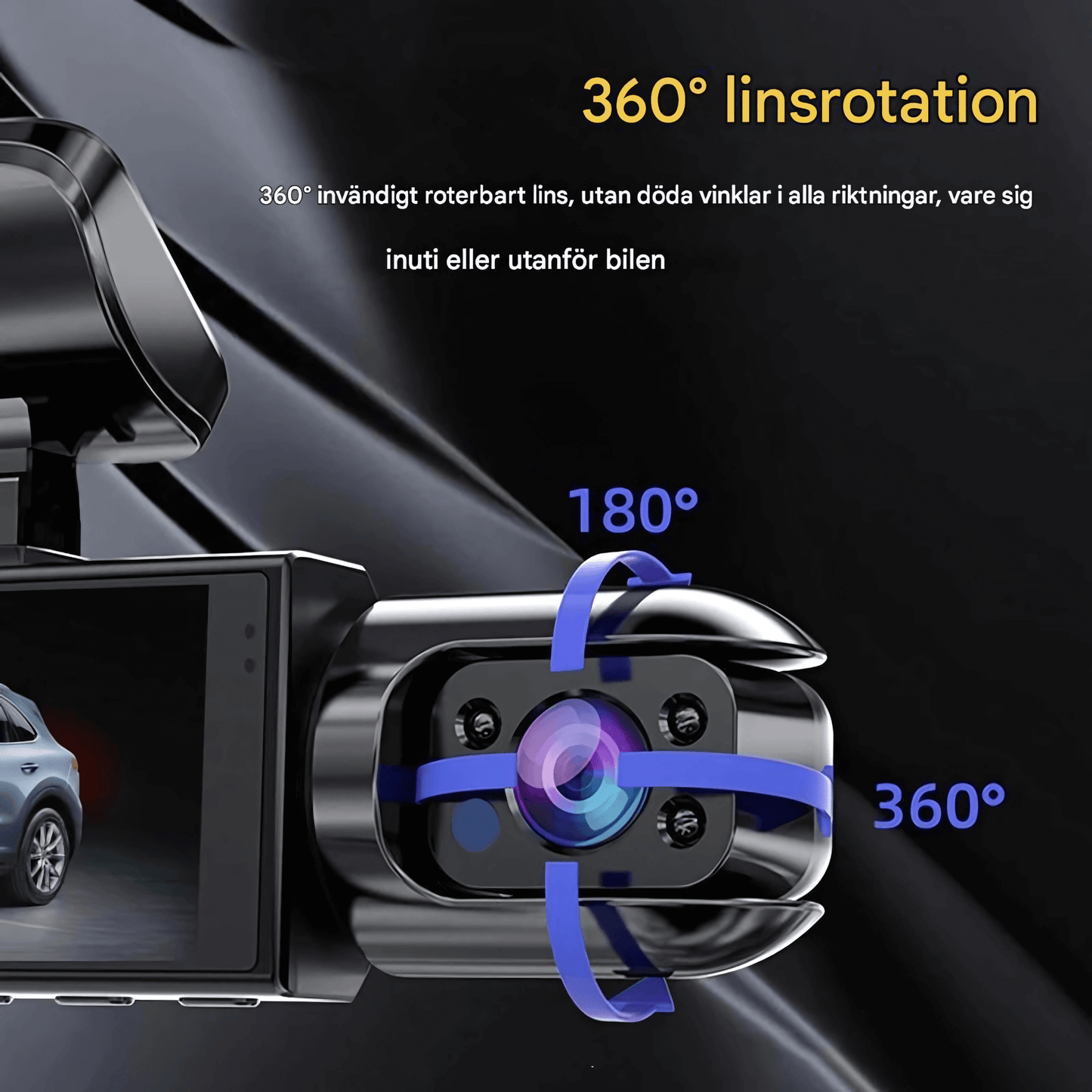 RoadSight – 1080P WiFi Dashcam med Nattläge, Rörelsedetektering & 24h Parkeringsövervakning