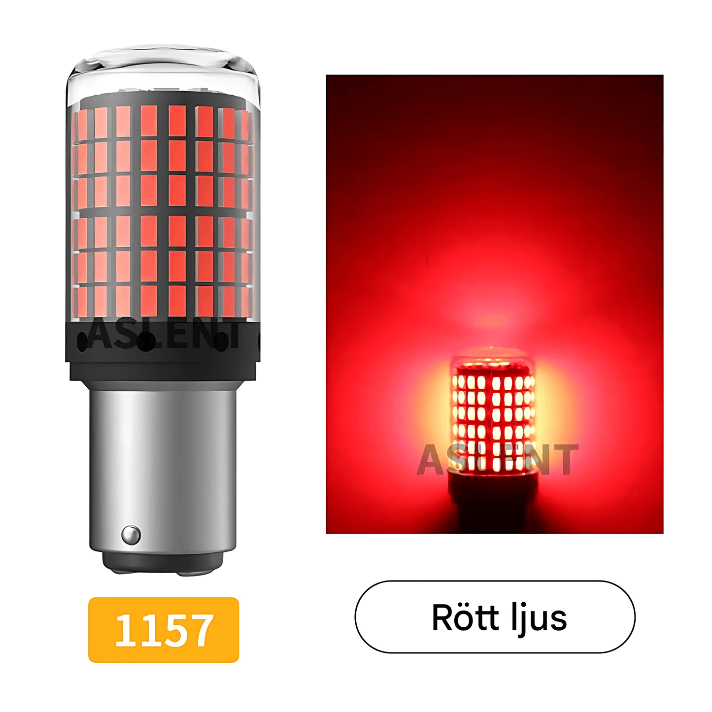 BrightCore - 2-pack Signal LED-lampor för blinkers och bromsljus | CanBus-kompatibla 12V för bil & MC