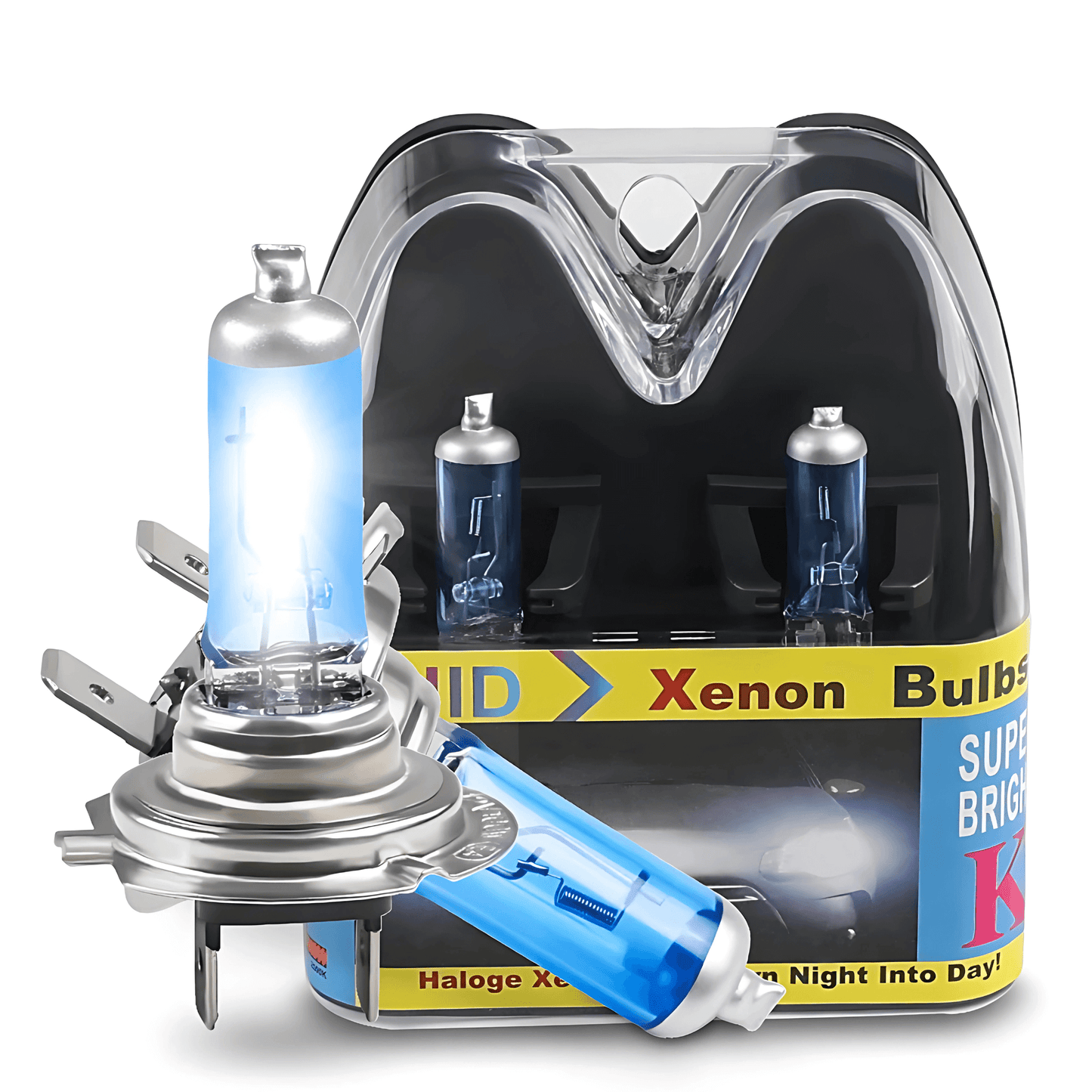 XenoLuxe – Bilbelysning | 2-pakning H7 xenonhalogenpærer med hvit eller krystallblå glans + nanoisolering og avansert glødetrådteknologi