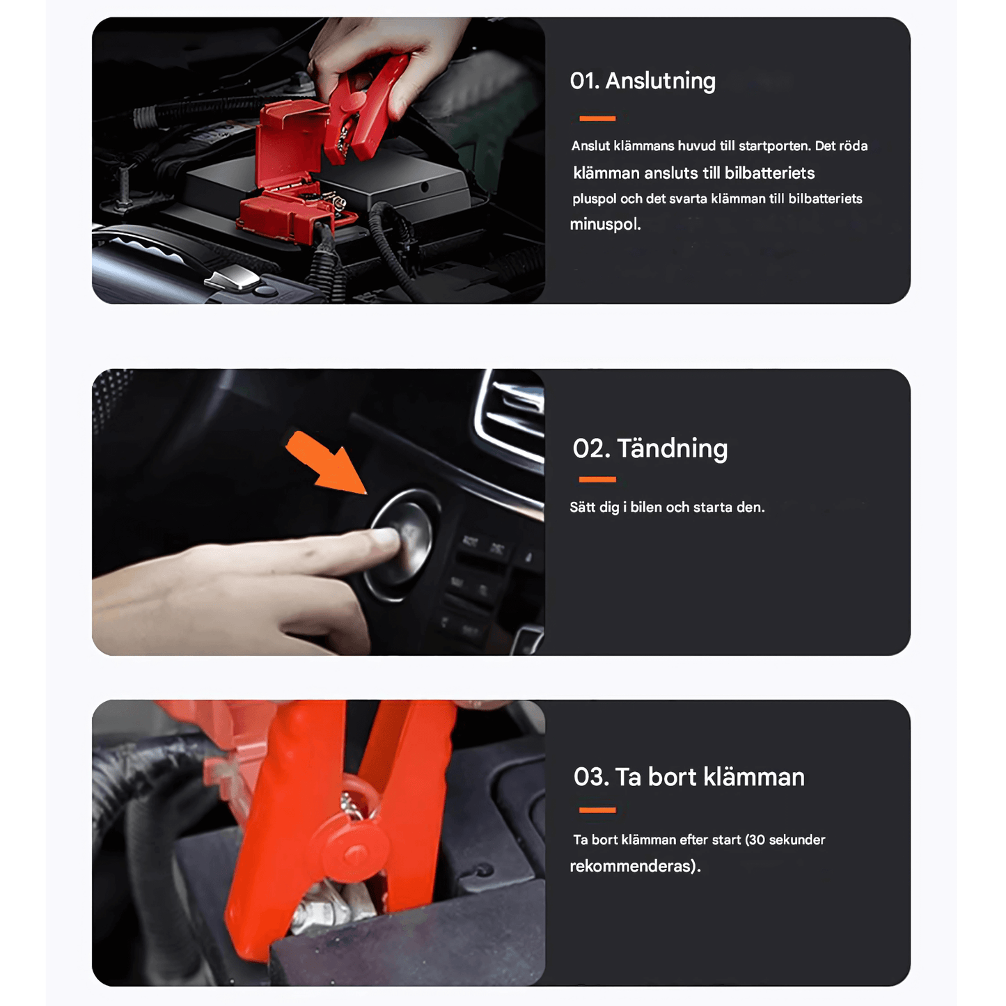 PowerCruise – Starthjälp & Powerbank 2500A med LED‑Lampa & Snabbladdning