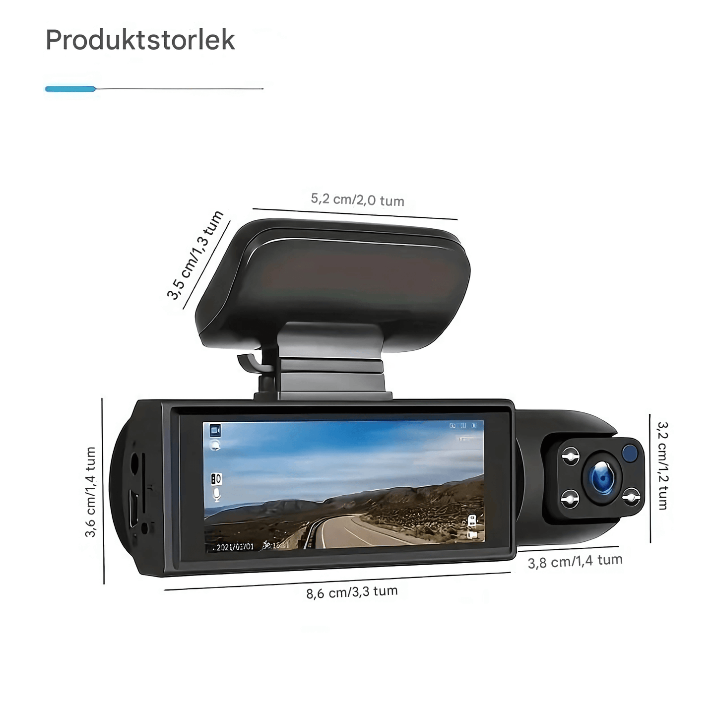 RoadSight – 1080P WiFi Dashcam med Nattläge, Rörelsedetektering & 24h Parkeringsövervakning