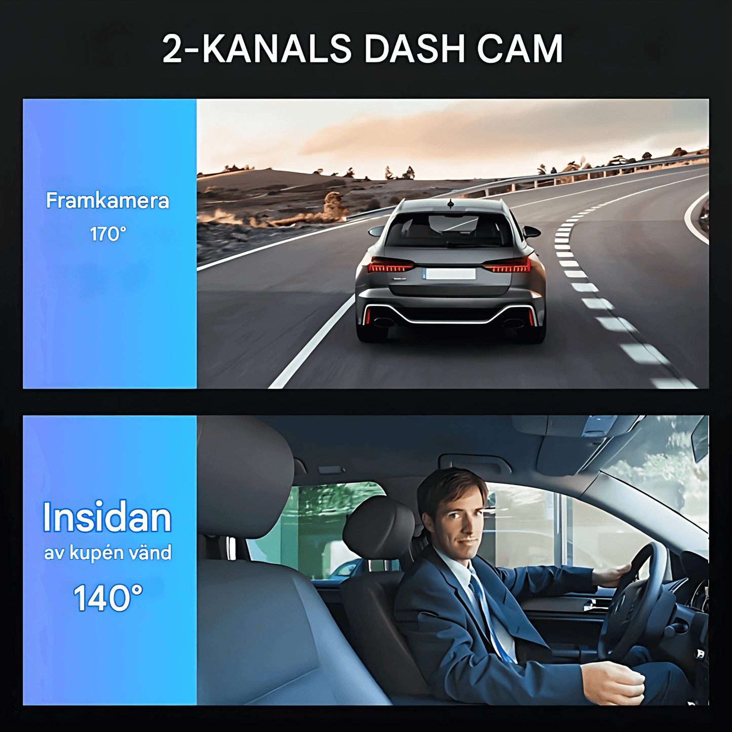 RoadSight – 1080P WiFi Dashcam med Nattläge, Rörelsedetektering & 24h Parkeringsövervakning