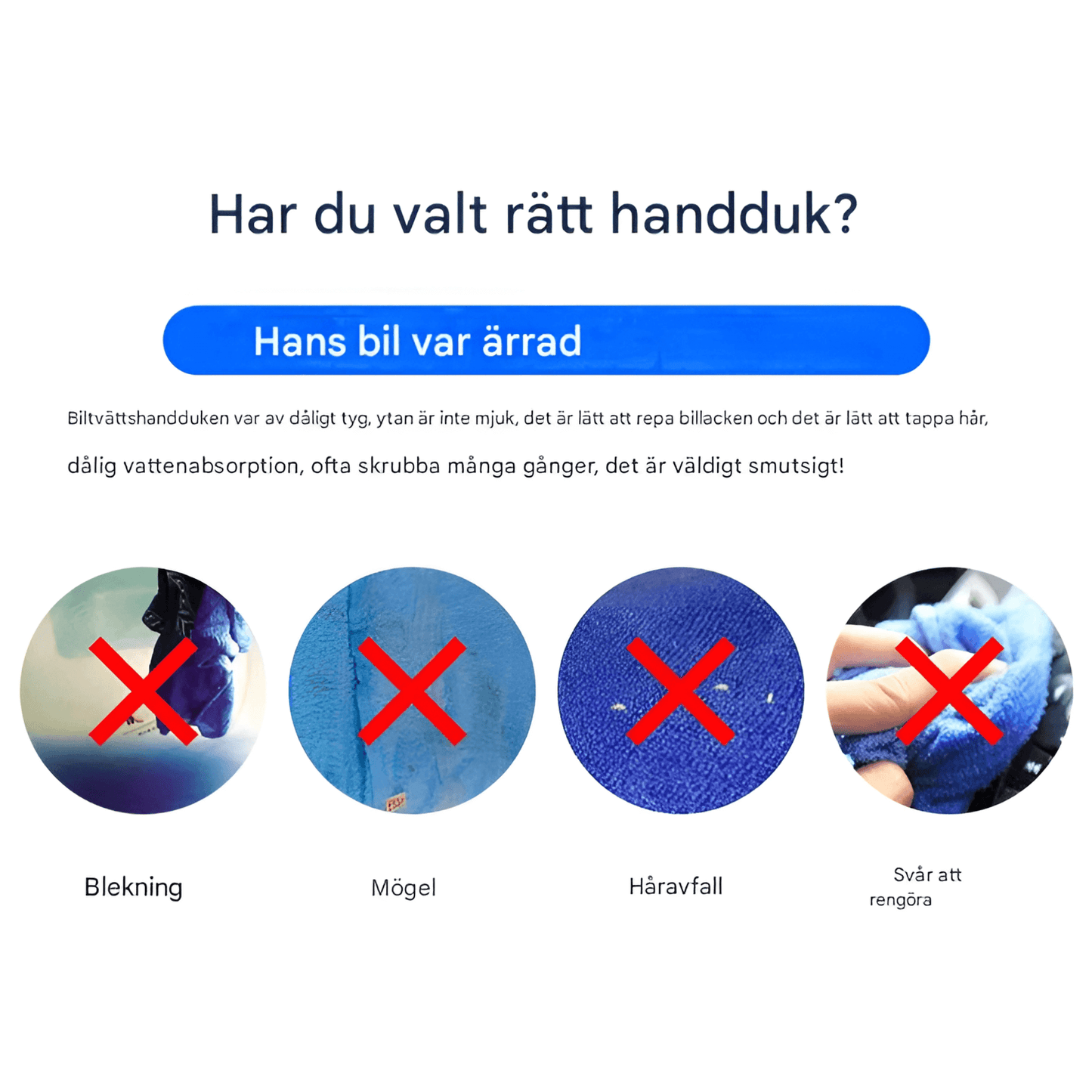 VelvaCloth – mikrofiberklut | Superabsorberende bilklut for skånsom vask og tørking