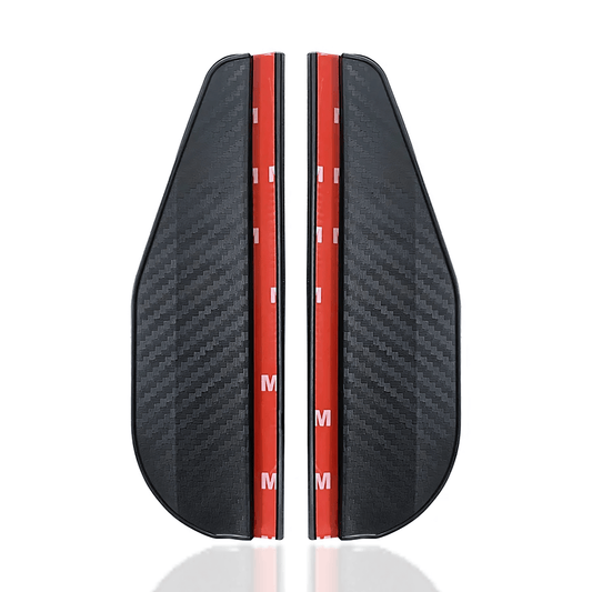 RainShield - 2-Pack Regnskydd för Backspeglar i Kolfibermönster | Universellt Passande Skydd mot Regn och Bländning