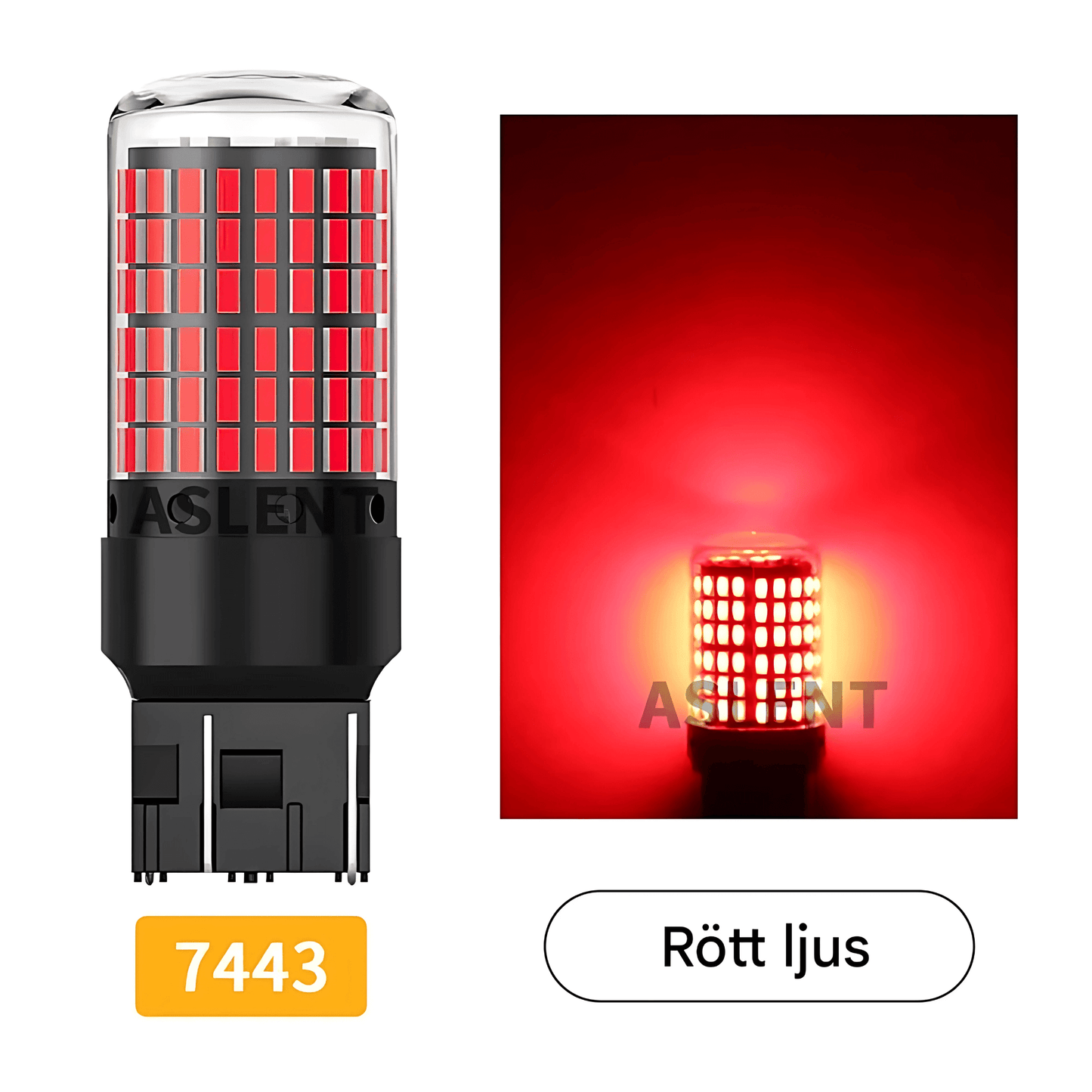 BrightCore - 2-pack Signal LED-lampor för blinkers och bromsljus | CanBus-kompatibla 12V för bil & MC