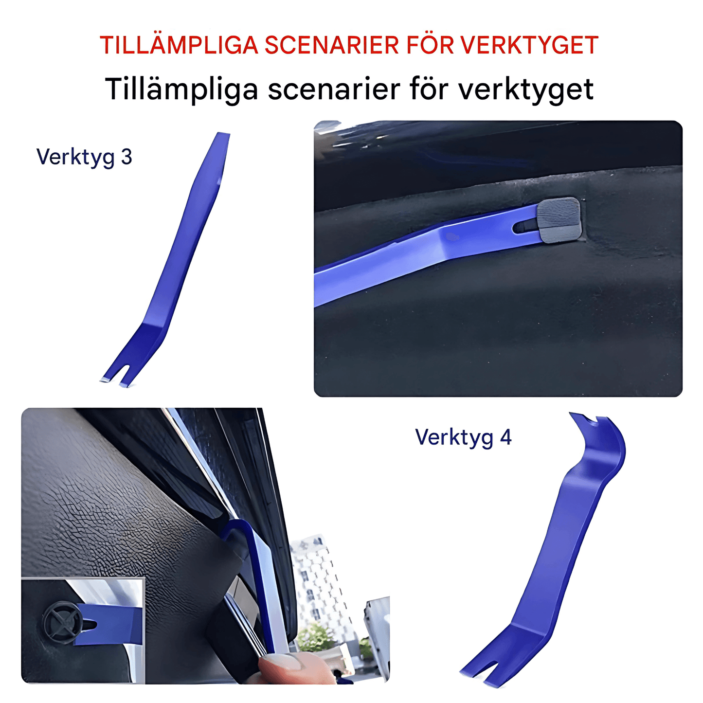 TrimEdge Verktygskit – 5-delars Demonteringsset för Paneler, Lister och Inredning