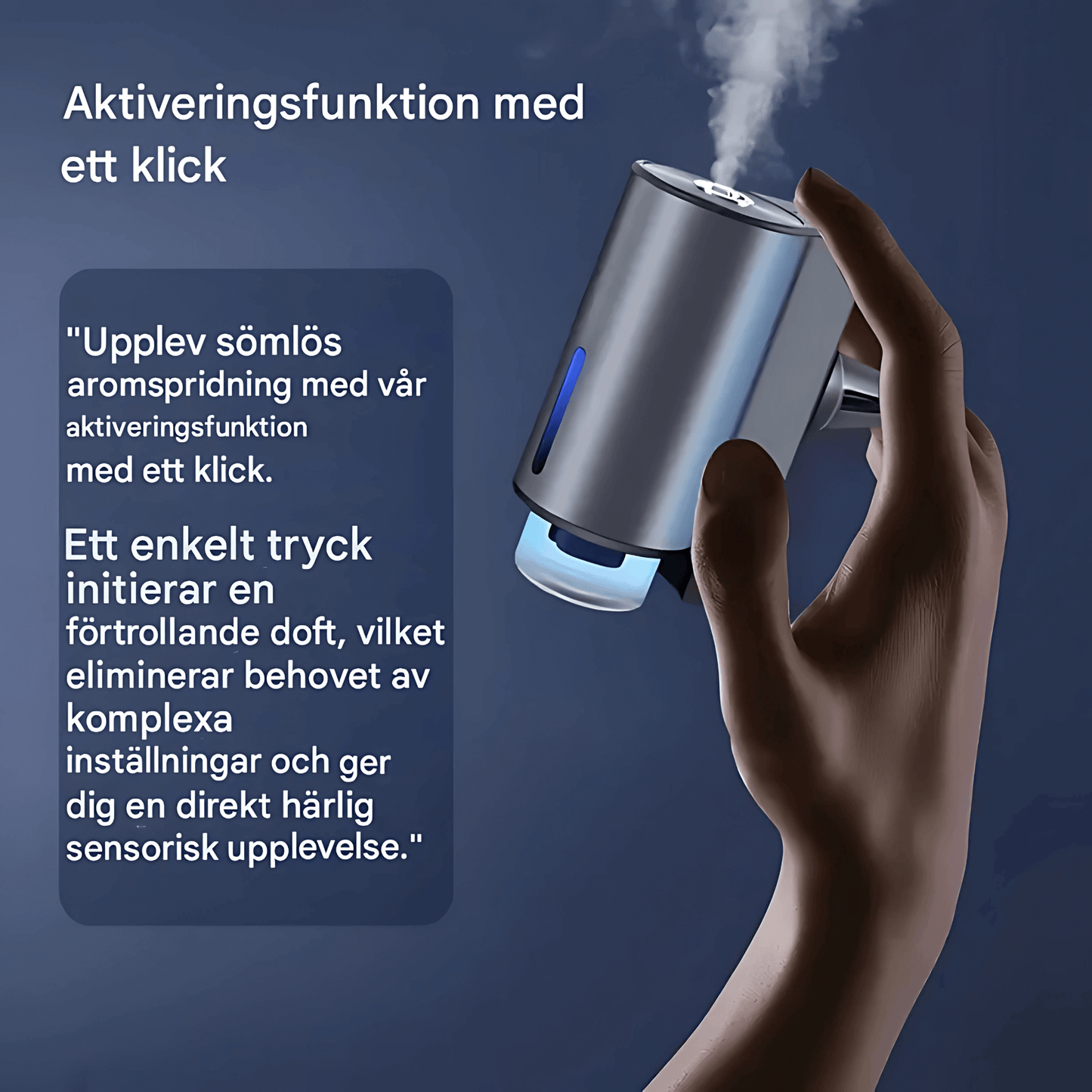 MistAura - Trådlös Elektrisk Aromadiffusor för Bil med Justerbar Doft och Ambient Light