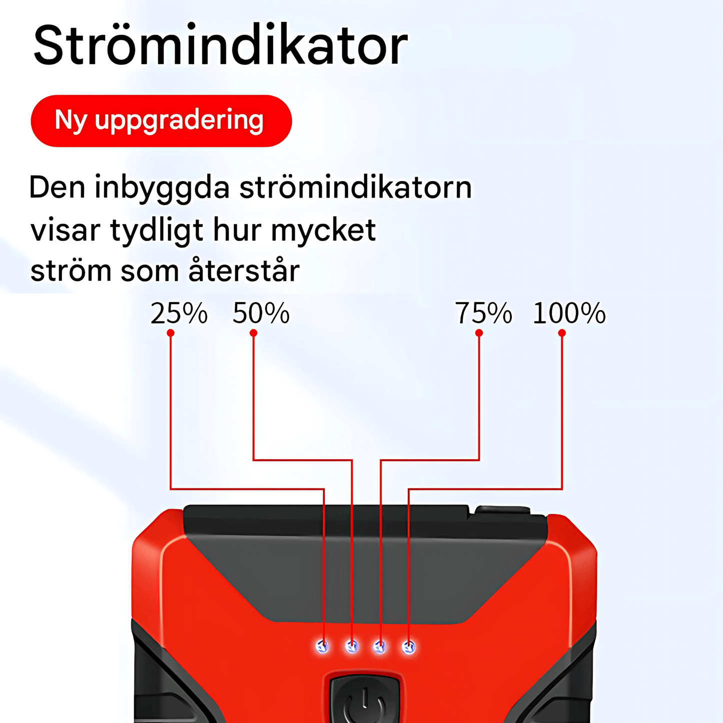 PowerBoost – Bærbar jumpstarter, powerbank og LED-belysning med 99 800 mAh kapasitet