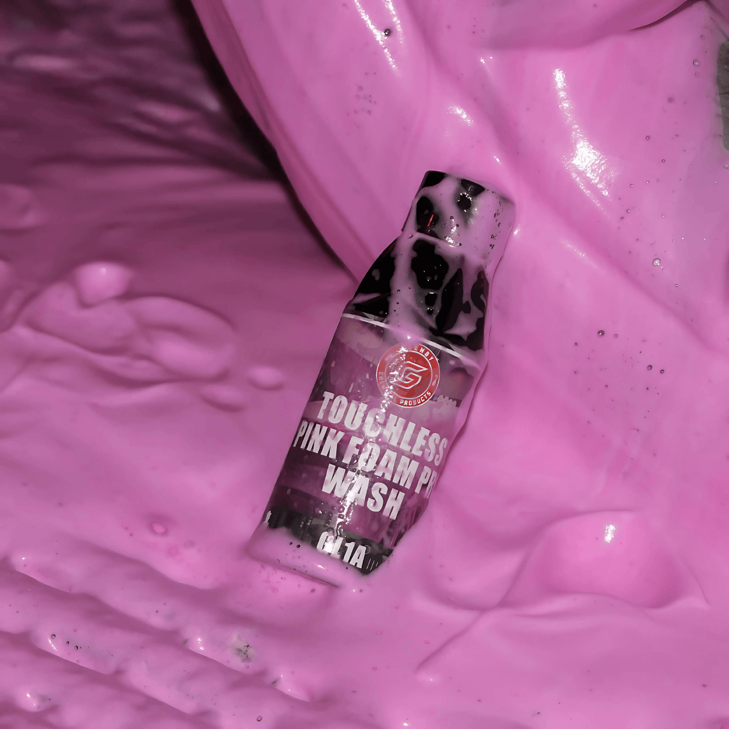 FoamBliss - Rosa Aktivt Skum Schampo | Touchless Förtvätt för Biltvätt med Färgeffekt