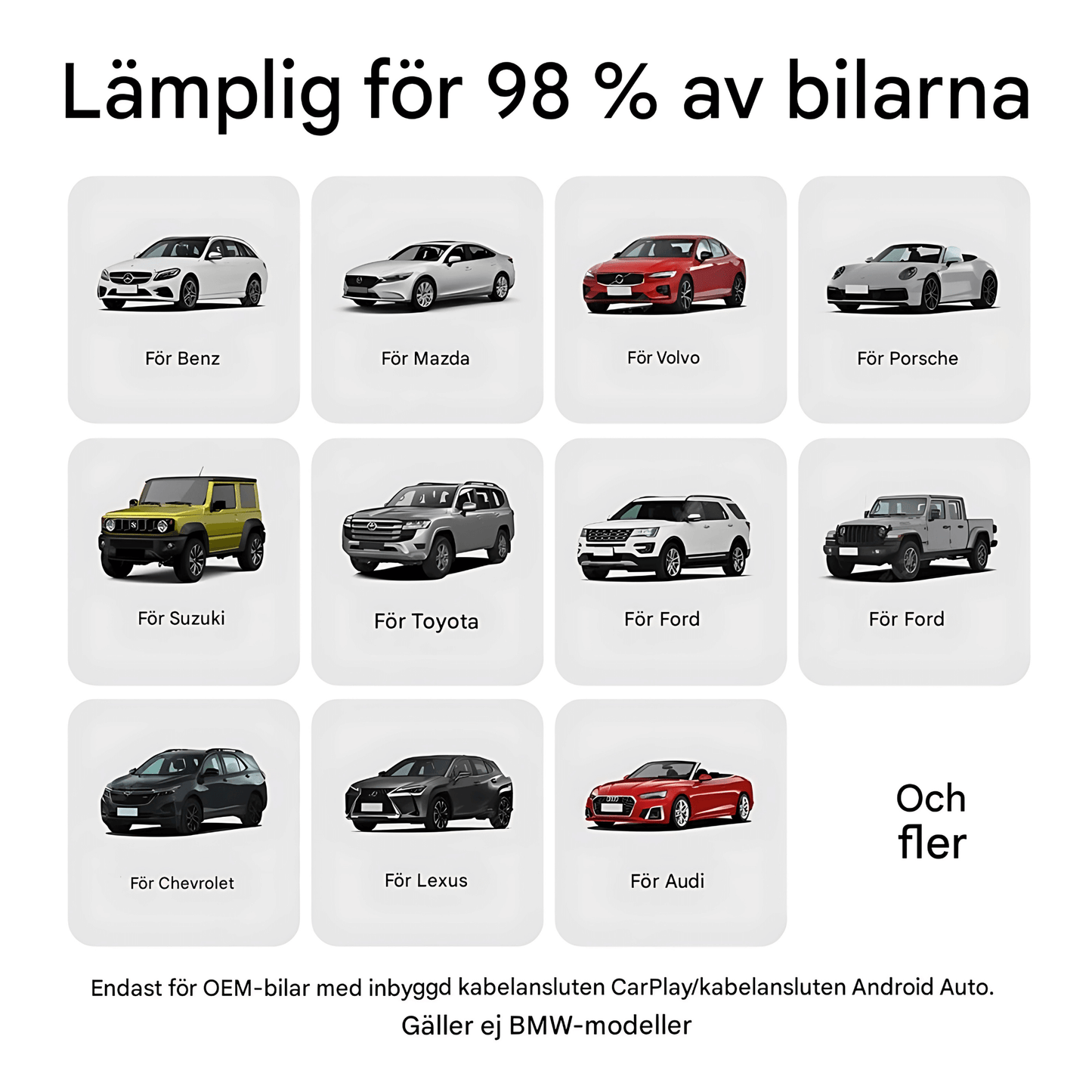ZapLink – Trådlös CarPlay & Android Auto Adapter | Gör Om Din Trådbundna CarPlay till Trådlöst på Sekunder