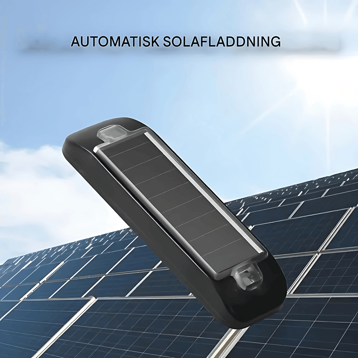 SolarRay - Solcellsdriven LED-varningslampa för Bil, Motorcykel & Cykel – Självlysande Säkerhet i Rörelse