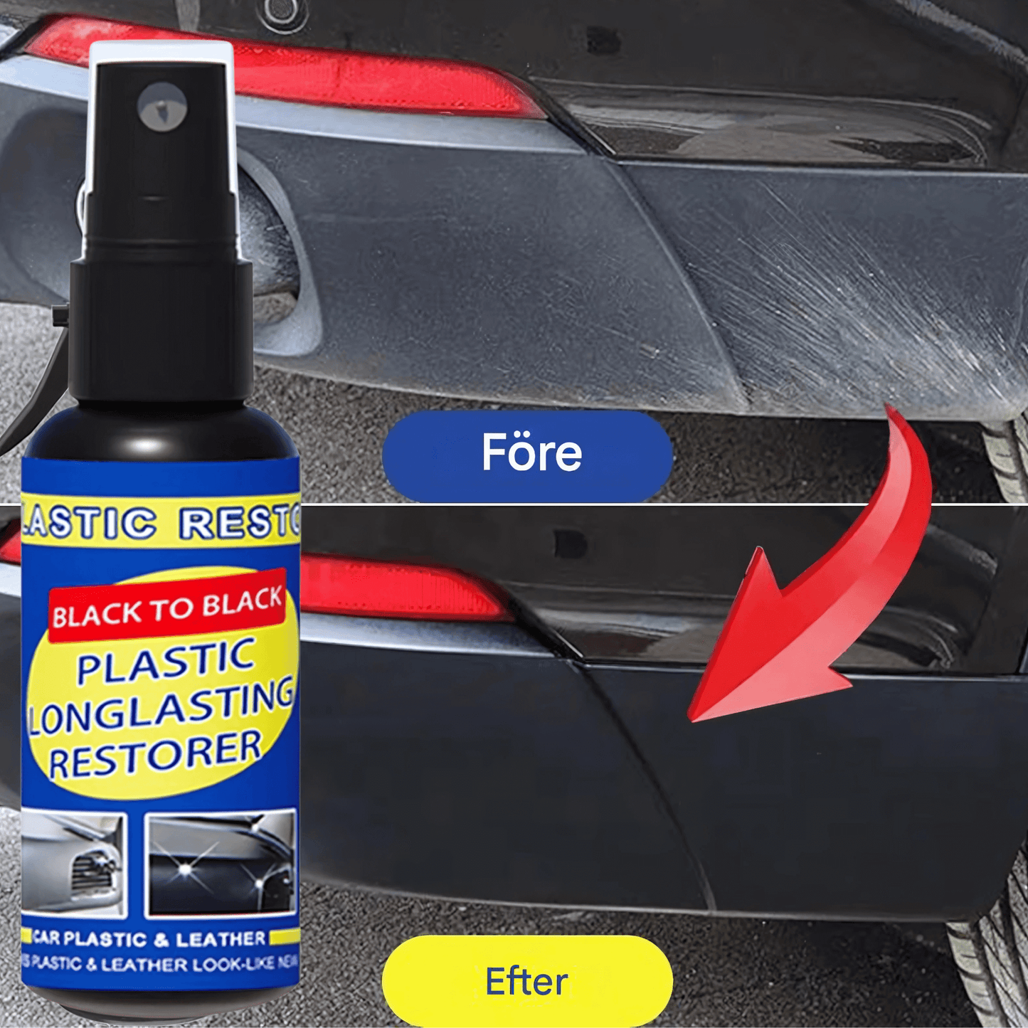 ShineRevive - Bilplast & Läder Återställare | 30ml Glansförnyare för Interiör & Exteriör Trim med Långvarig Effekt
