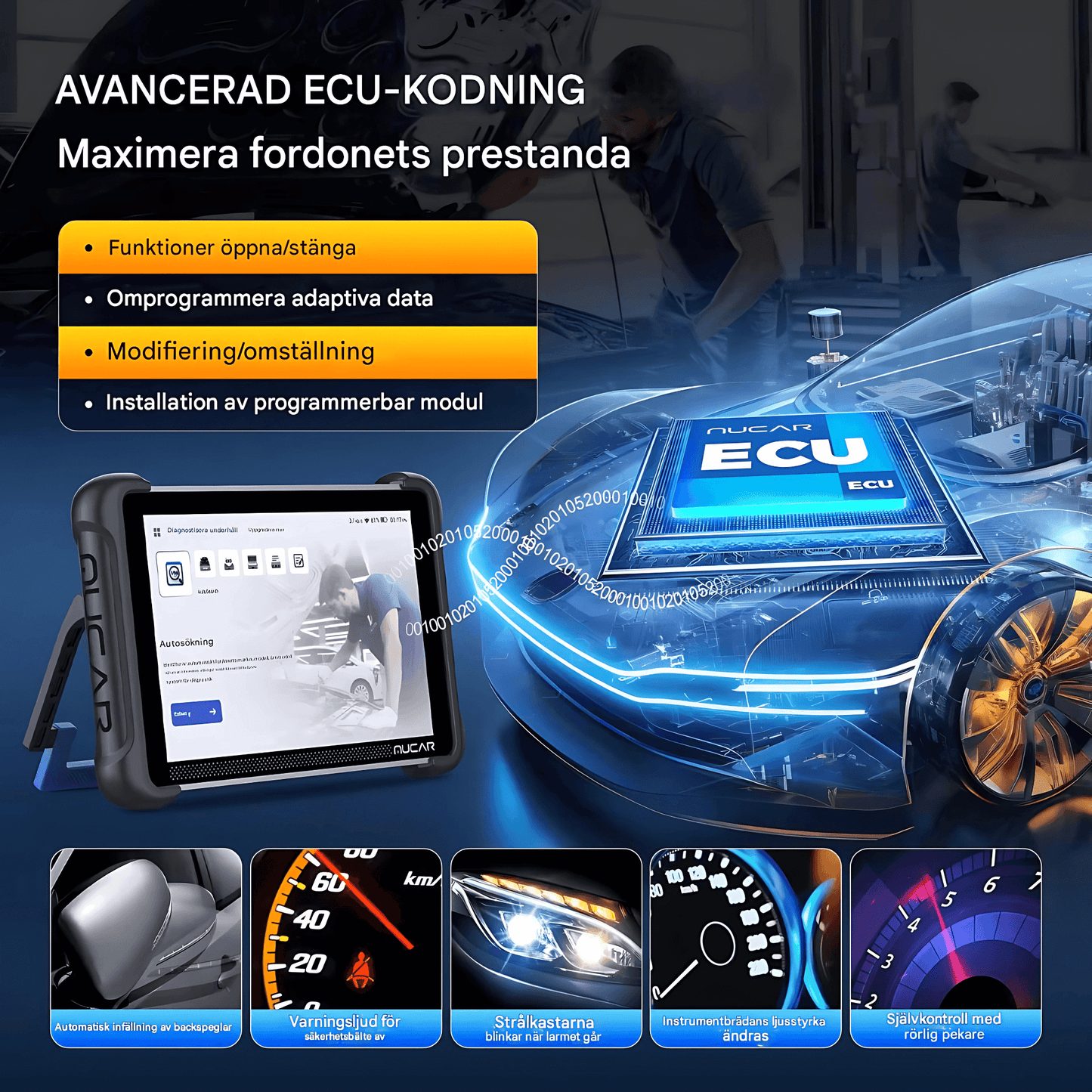 ScanForge - MUCAR 892BT OBD2 Diagnosverktyg | Fullsystem Bilscanner med Bi-Directional Test, 34 Resetfunktioner & ECU-Kodning