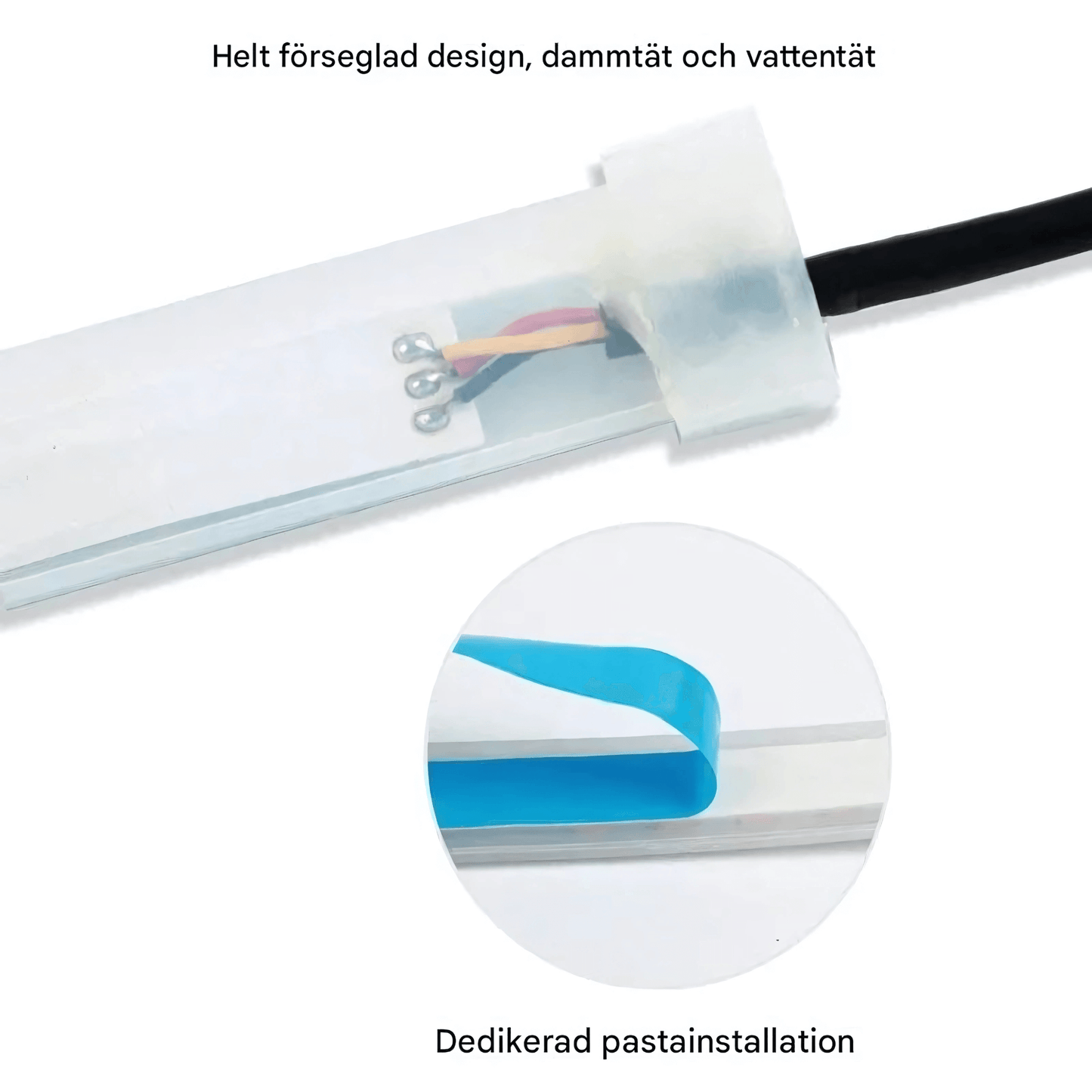 DriveGlow - LED-striper for frontlykter | Fleksible 30 cm kjørelys med blinklys- og bremselysfunksjon for bil