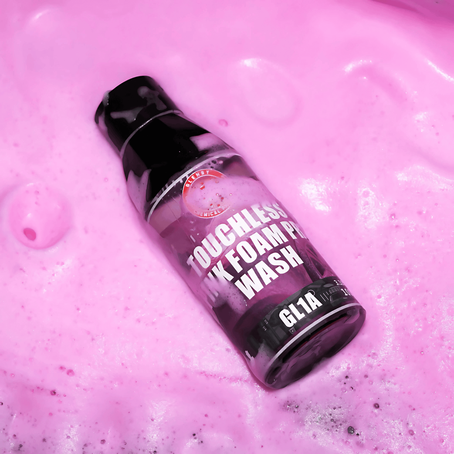 FoamBliss - Rosa Aktivt Skum Schampo | Touchless Förtvätt för Biltvätt med Färgeffekt