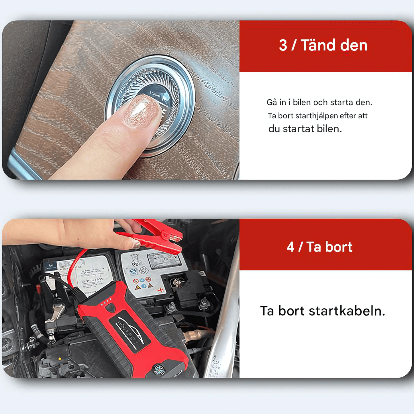 PowerBoost – Bærbar jumpstarter, powerbank og LED-belysning med 99 800 mAh kapasitet