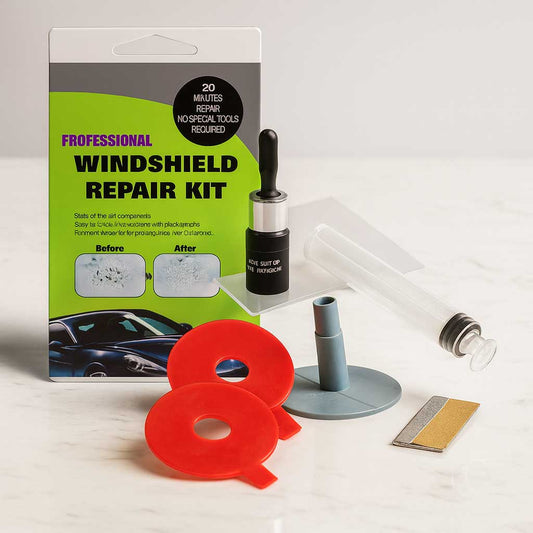 GlassMend - Vindrutereparationssats för Smidiga DIY-Lösningar på Sprickor och Repor