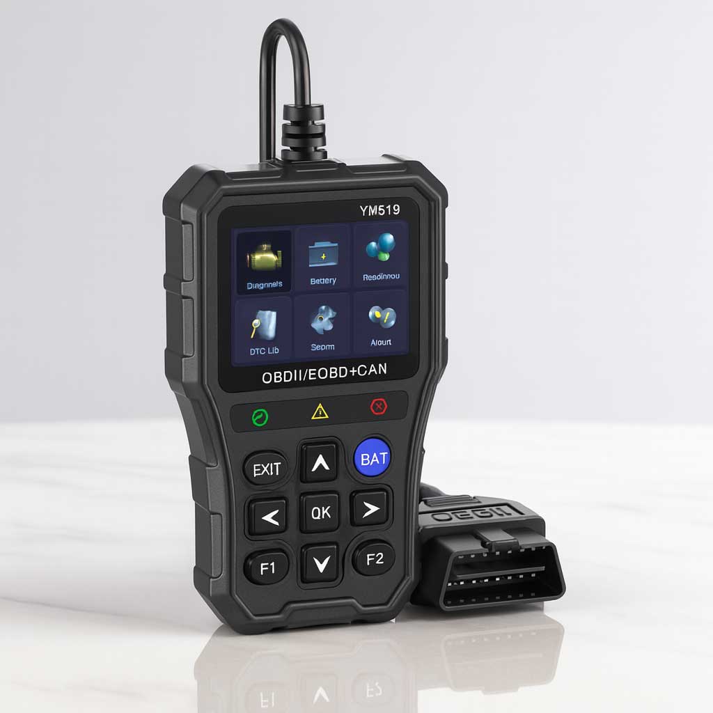 ScanNova - YM519 ProCheck | OBD2 Bilscanner med Batteritest, Felkodsläsare och Realtidsdata