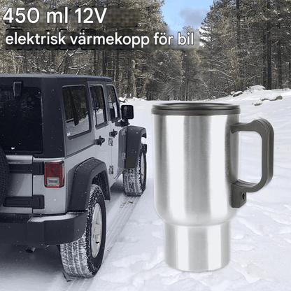 CarBrew - 12V elektrisk termokrus 450ml for bil, kaffe og te på farten