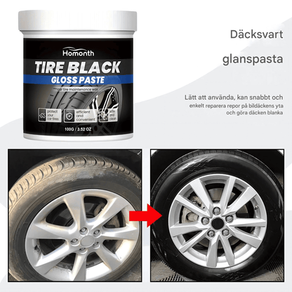GlossTire – Dekkvoks med langvarig glans og antialdringseffekter for bilvedlikehold