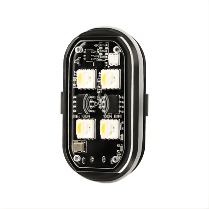 AeroGlow – RGB Strobe Lights för Bil, Motorcykel, Cykel och Drone med Trådlös Fjärrkontroll & Flera Ljuseffekter