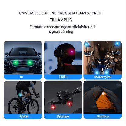AeroGlow – RGB Strobe Lights för Bil, Motorcykel, Cykel och Drone med Trådlös Fjärrkontroll & Flera Ljuseffekter