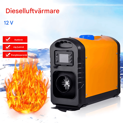 HeatPort – Dieselvarmer 5KW 12V med LCD og fjernkontroll for bil, bobil, båt og campingvogn