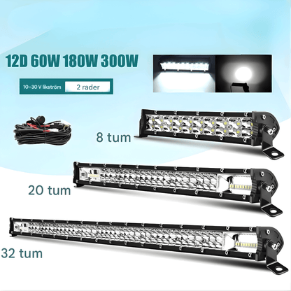 DriveBeam – Super Slim 12D LED-ramp med Combo Beam, IP68 & Justerbara Fästen