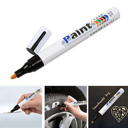 PaintMark - Dekkutskjæringspenn | Vanntett maling- og dekkmerkingspenn for metall, gummi og glass