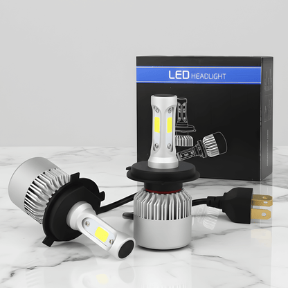 BeamNova – 2-pack LED Strålkastare H1 H7 H4 9005 9006 S2 72W 8000LM 6500K Bilglödlampor för Helljus, Halvljus och Dimljus