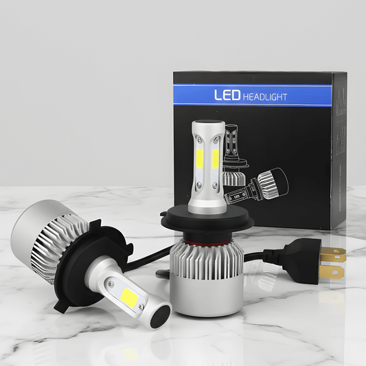 BeamNova – 2-pack LED Strålkastare H1 H7 H4 9005 9006 S2 72W 8000LM 6500K Bilglödlampor för Helljus, Halvljus och Dimljus