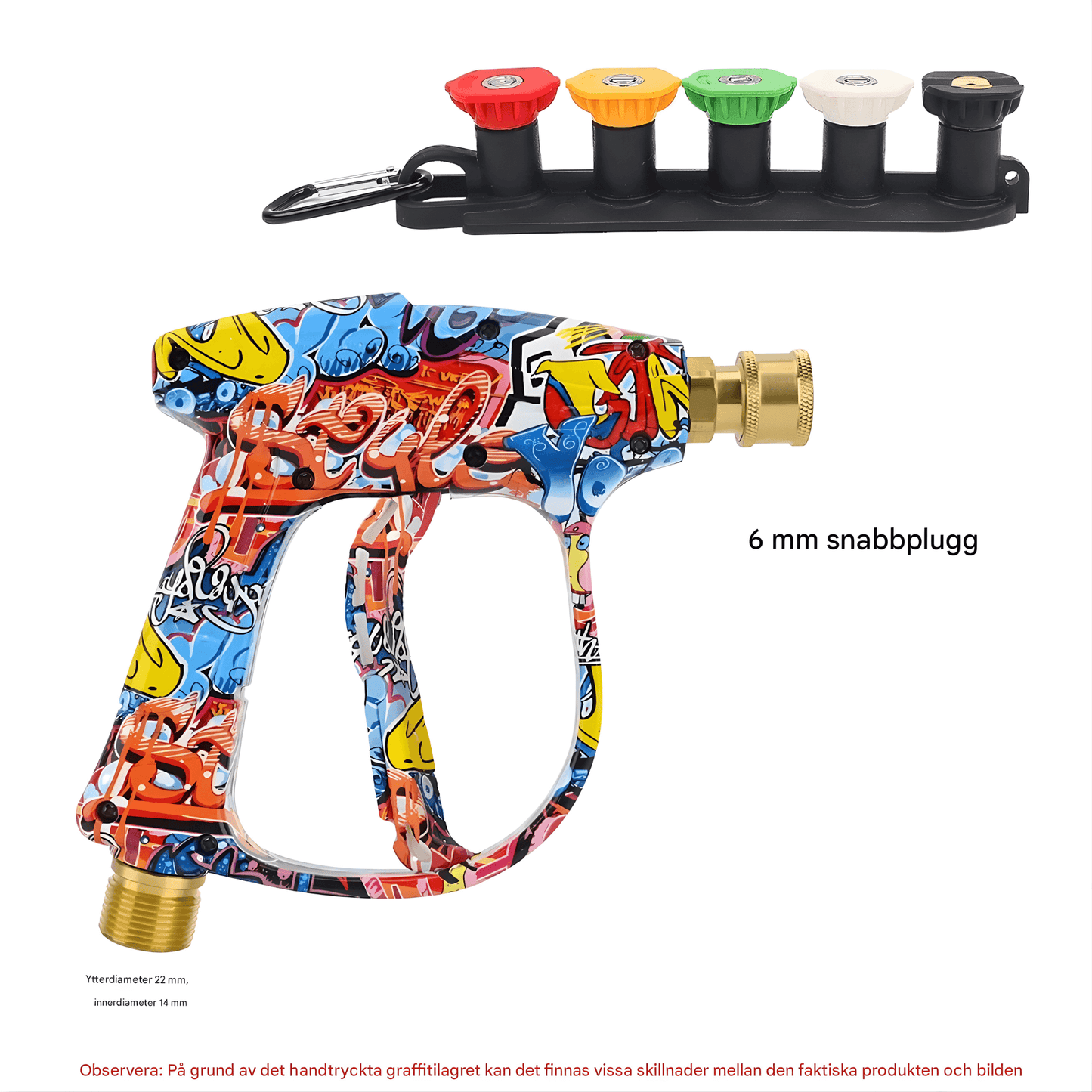 BlastGrip – Professionellt Högtryckshandtag med Justerbart Munstyckspaket & Kompatibla M22/Kärcher-adaptrar för Rengöring