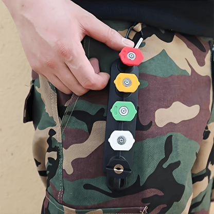 BlastGrip – Professionellt Högtryckshandtag med Justerbart Munstyckspaket & Kompatibla M22/Kärcher-adaptrar för Rengöring