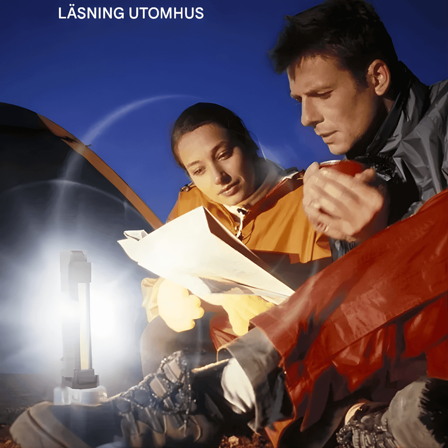 BrightMag – Uppladdningsbar COB+XPE LED Arbetslampa med Magnetfot, Krok och Flera Ljusstyrkor