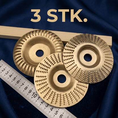 CarveEdge – 3-pack Slipskivor för Vinkelslip i Höghårdstål – Platt, Böjd och Sned Profil