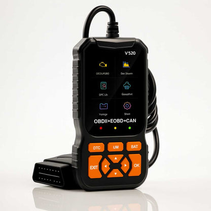 ScanDrive - V520 OBD2 Bilscanner med LiveData, Batteritest & Felkodsläsning för Bensin- och Dieselfordon