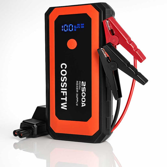 PowerCruise – Starthjälp & Powerbank 2500A med LED‑Lampa & Snabbladdning