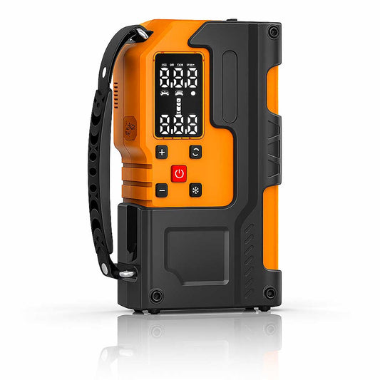 PowerDrive - Portabel Starthjälp, Däckpump & Powerbank med Digital Display